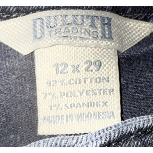Duluth Trading Jeans Womens 12x29 Straight Leg Black Daily Denim Stretch - Picture 7 of 7